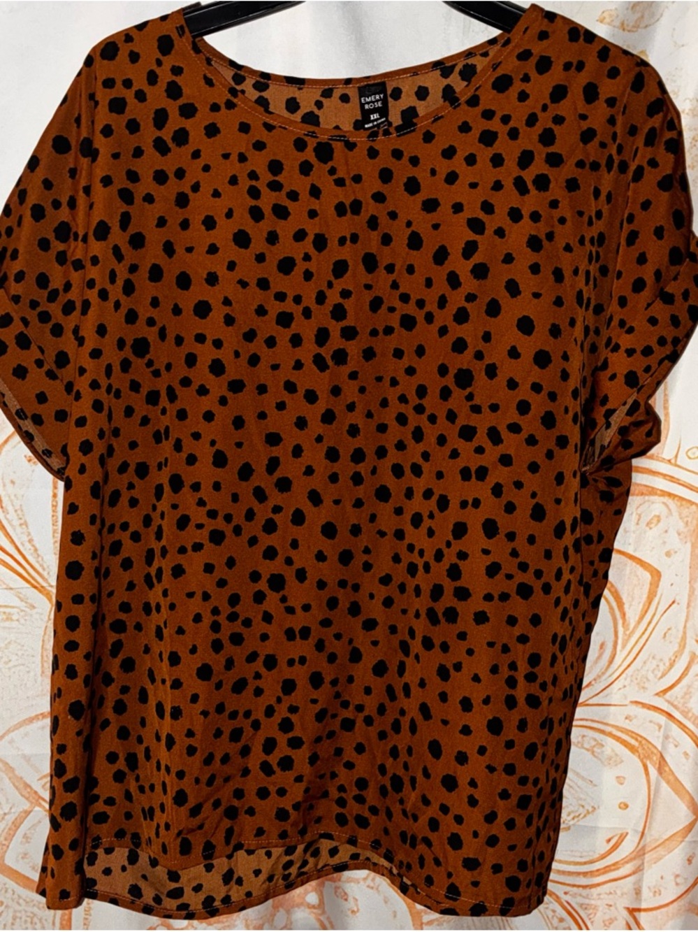 Emery Rose Button-Back Dot Print Blouse Bundle - Picture 4 of 11